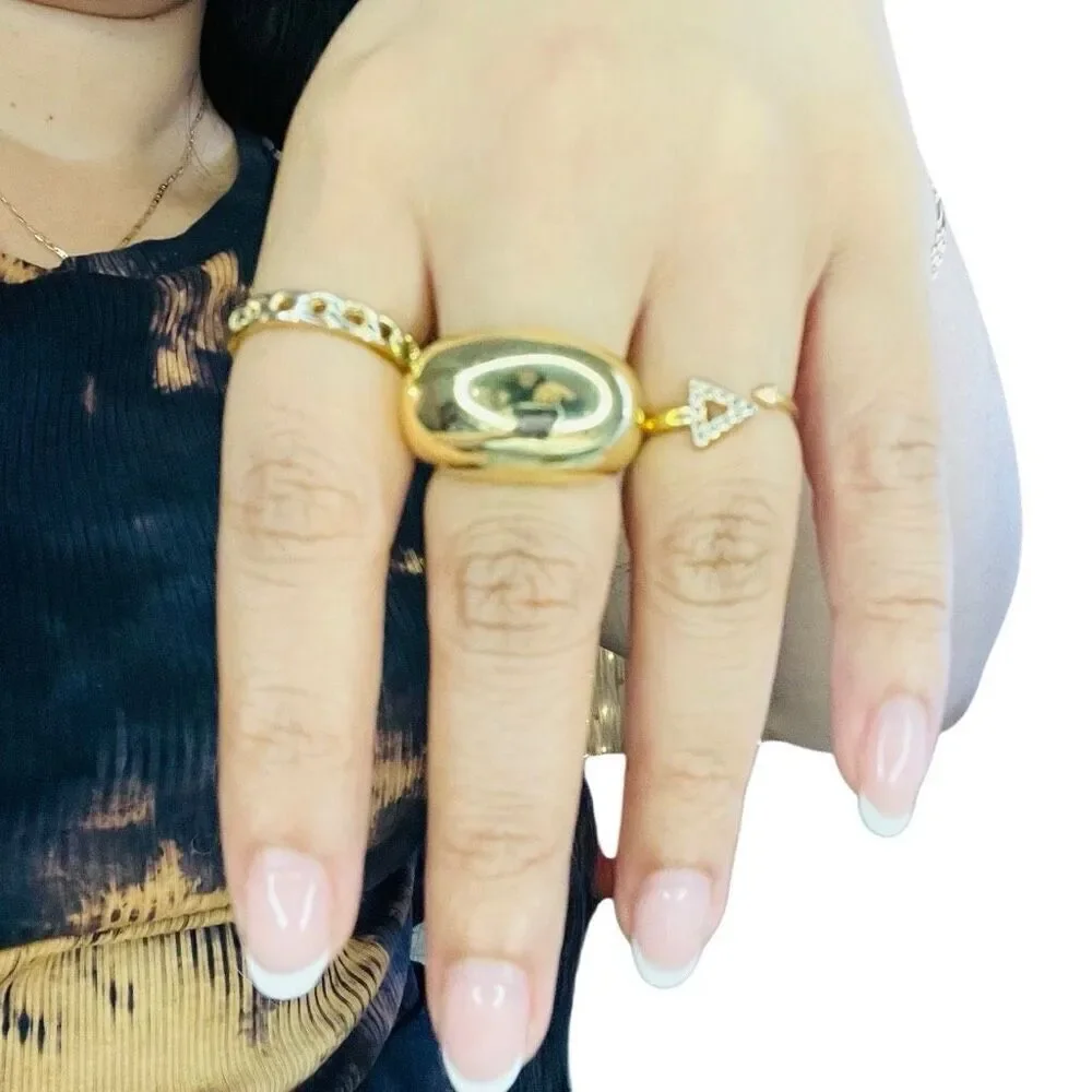18k gold filled Dome Puff Bubble Chunky Statement Ring